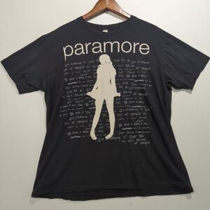 Paramore Decode Lyrics Official Merch "Fangs" T Shirt Black XL Rare Twilight